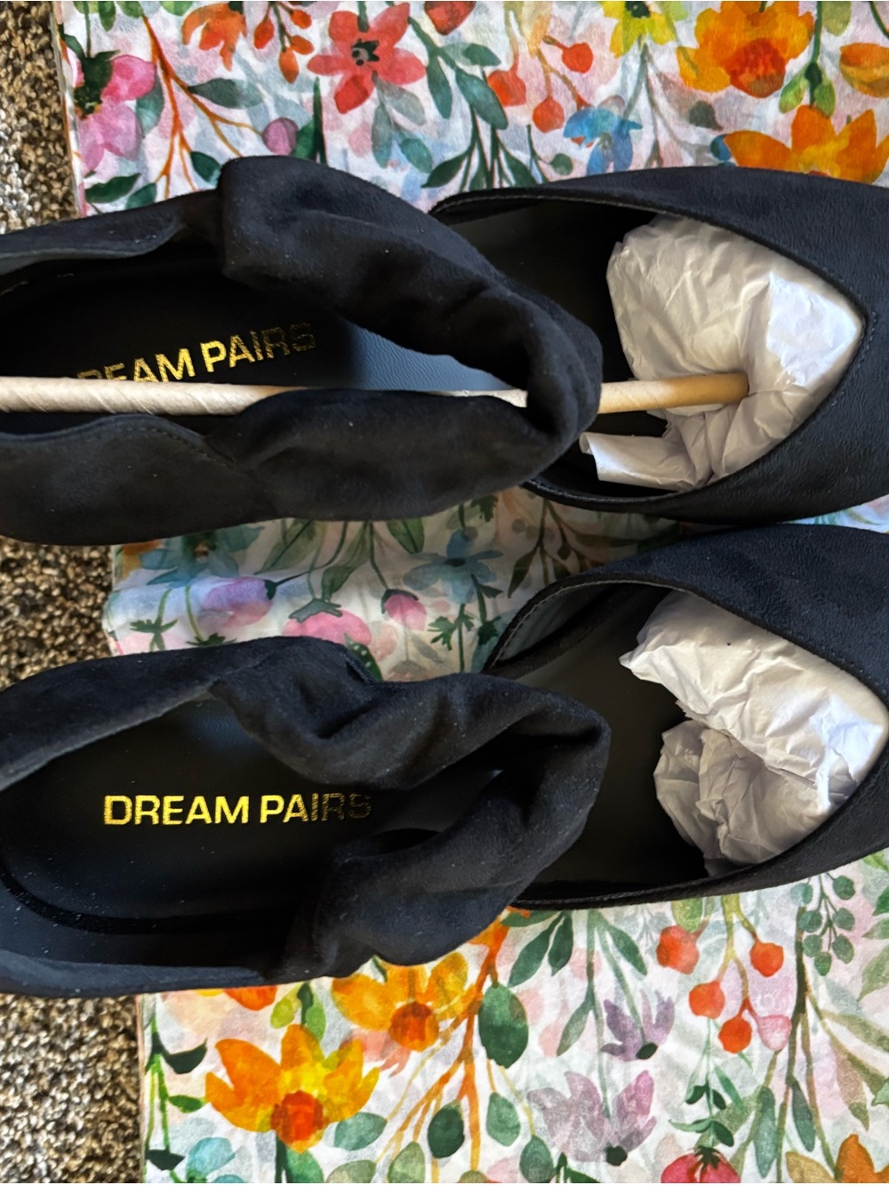 Dream Pairs Black Knotted Ballet Flats